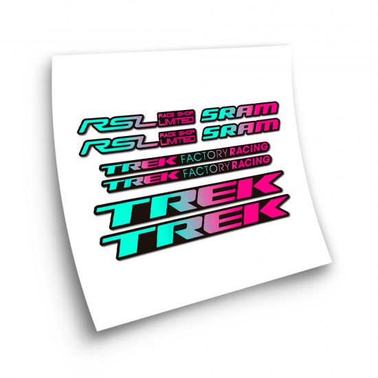 Bike Stickers Trek Factory Racing RSL Sram Kleurverloop - Star Sam