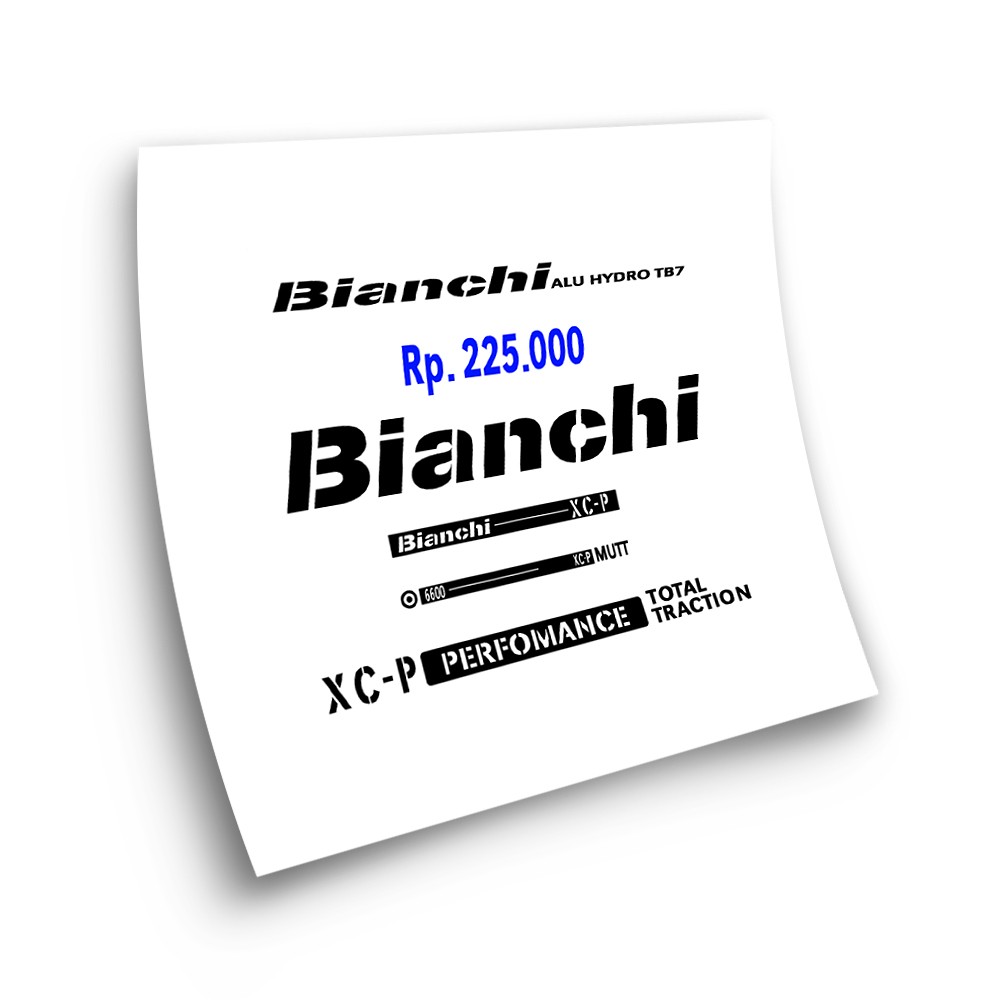 Αυτοκόλλητα πλαισίου ποδηλάτου Bianchi Μοντέλο 2 - Star Sam