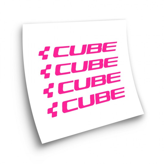Fahrradrahmen Aufkleber Cube 4 Logos - Star Sam