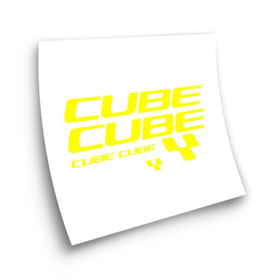 Fahrradrahmen Aufkleber Cube 6 Logos - Star Sam