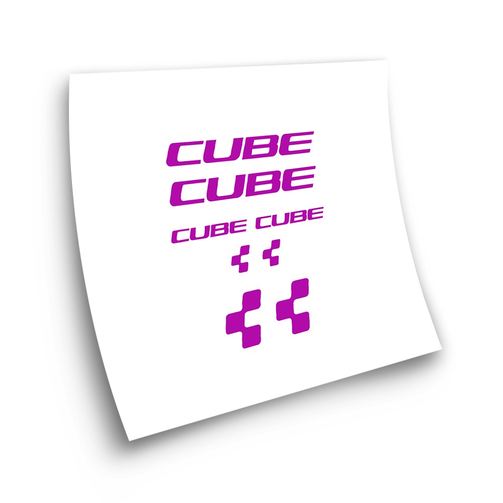 Fahrradrahmen Aufkleber Cube 8 Logos - Star Sam