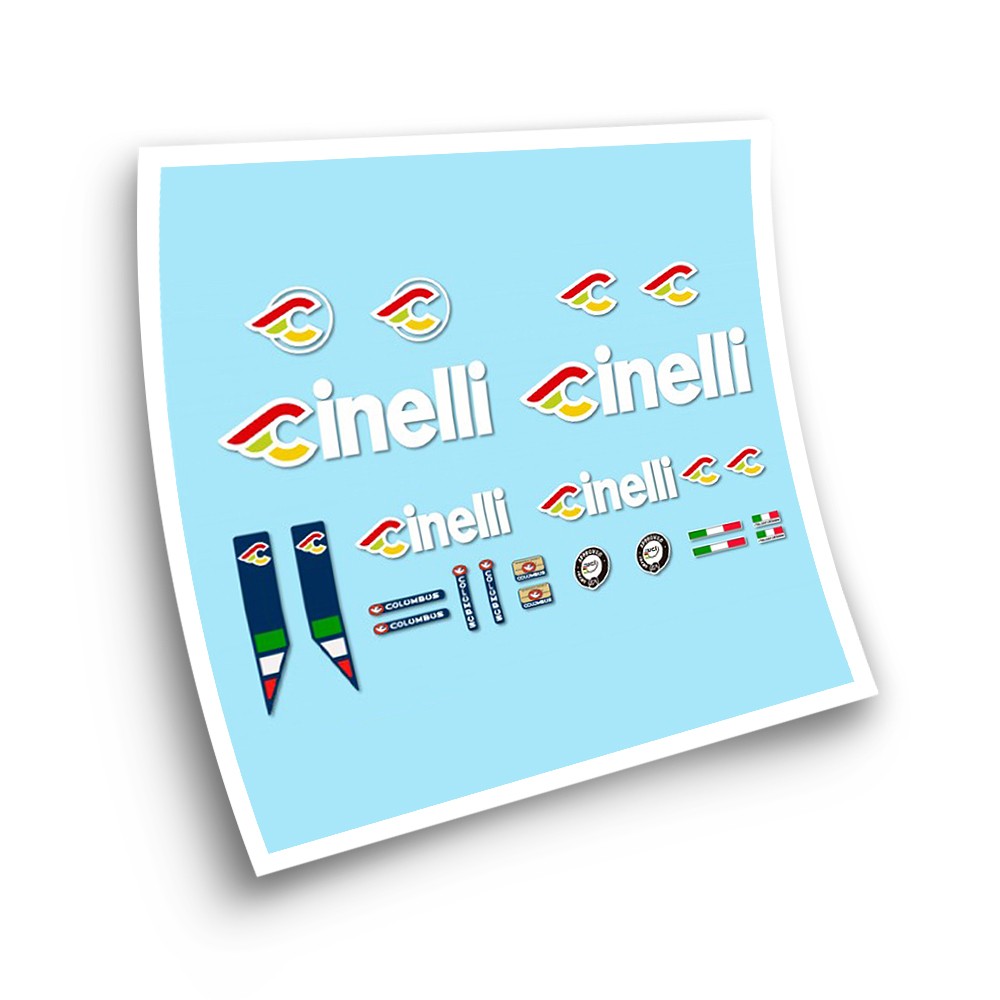 Fietsframe Stickers Cinelli UCI Origineel Wit - Star Sam