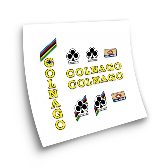 Colnago Columbus UCI Frame Bike Sticker Yellow-Green - Star Sam