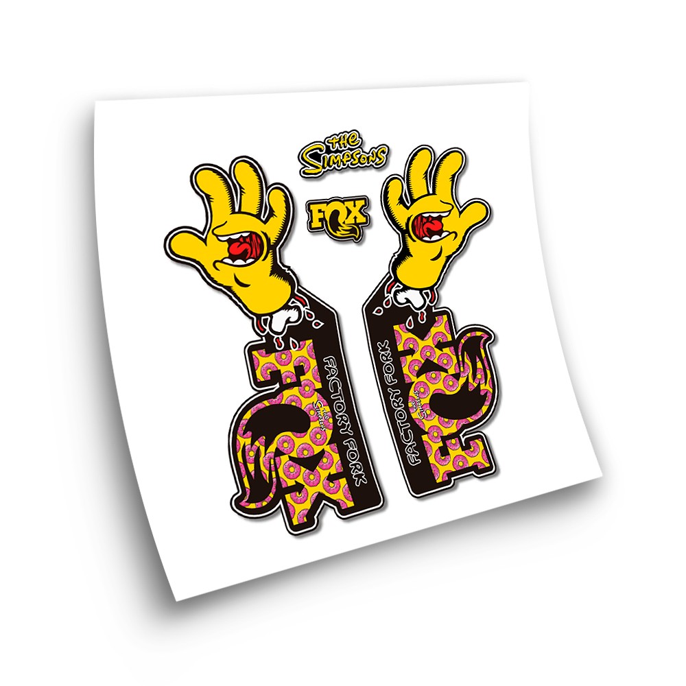Stickers Pour Velo Fox Santa Cruz Simpsons 2021 - Star Sam