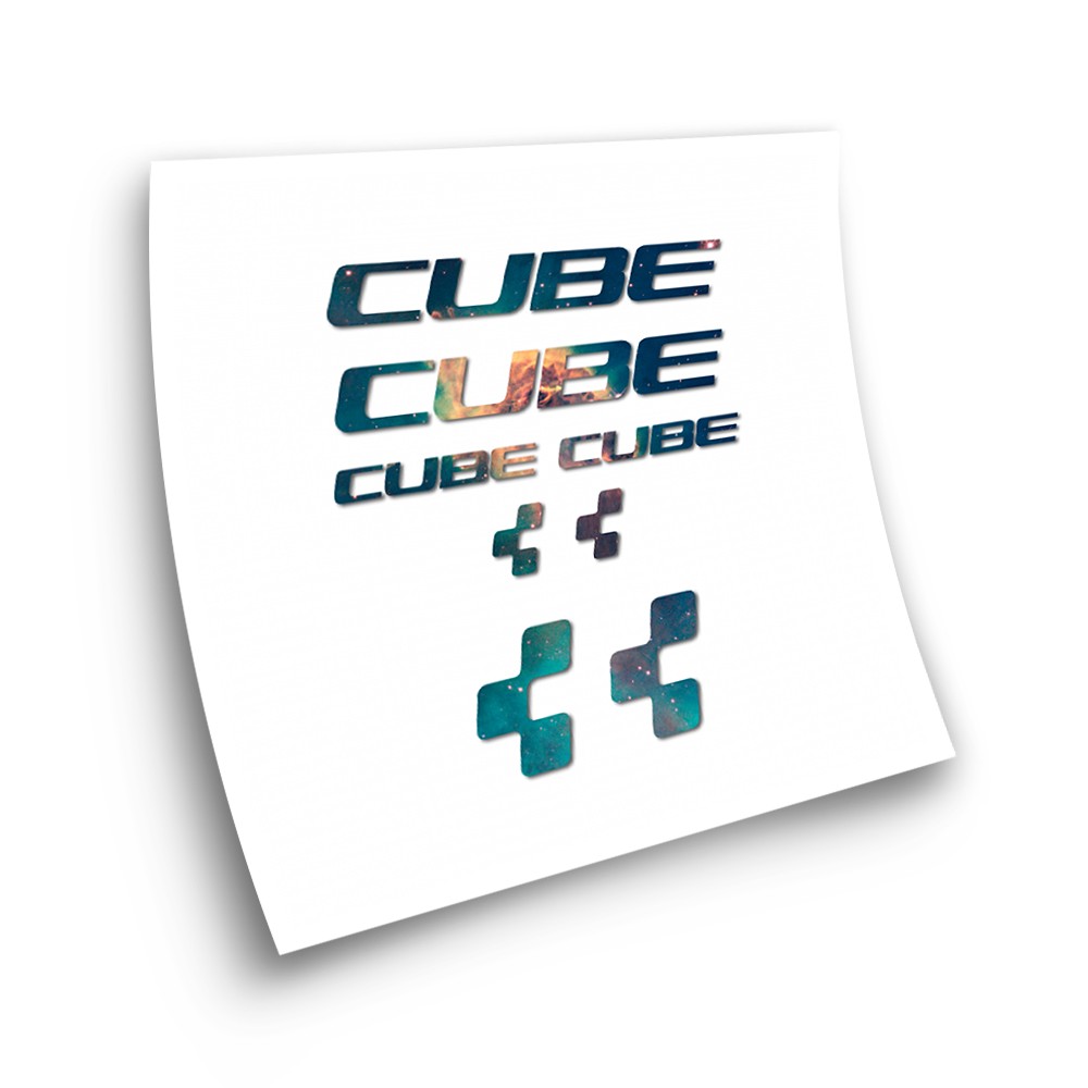 Αυτοκόλλητα πλαισίου ποδηλάτου Cube X8 Galaxy - Star Sam