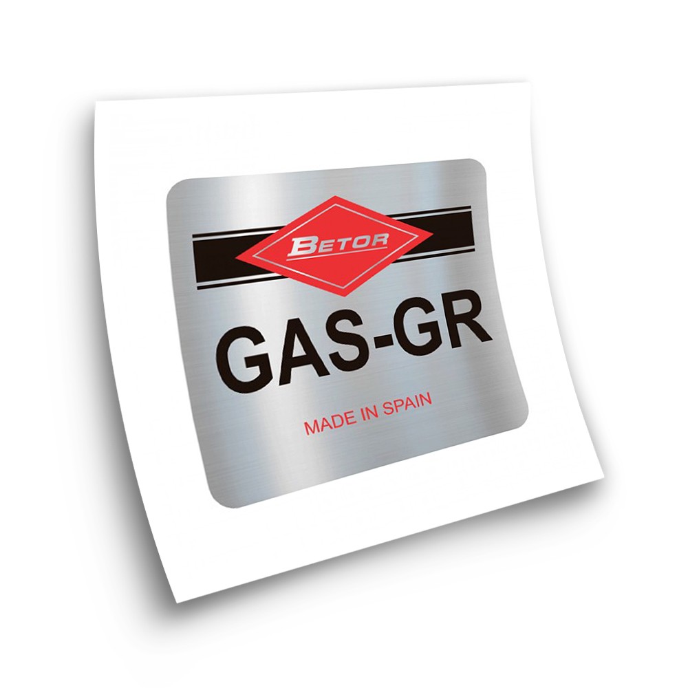 Betor GAS-GR Chrome Made In Spain Motorbike Stickers - Star Sam