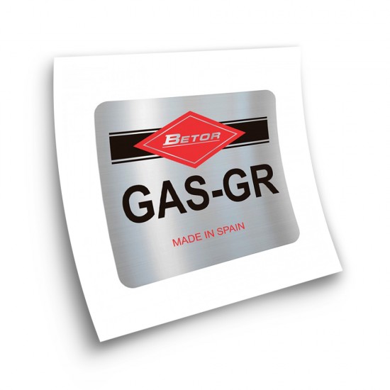 Klasyczne naklejki motocyklowe Betor GAS-GR Chrome - Star Sam