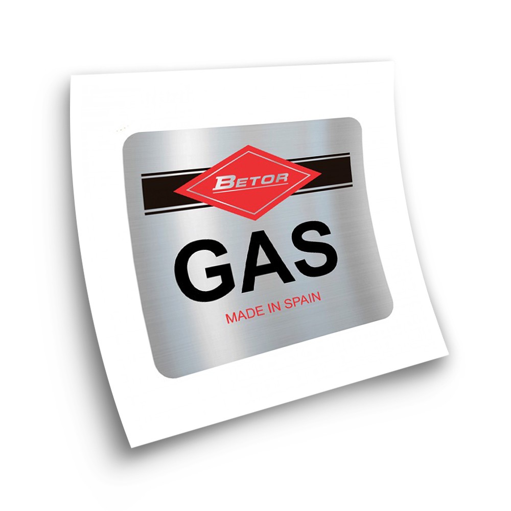 Klassieke Motorfiets Stickers Betor Gas Chroom - Star Sam
