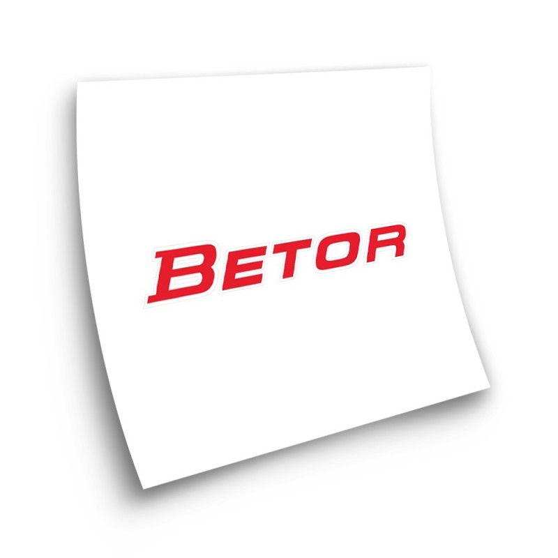 Betor White Profile Motorbike Stickers Red Colour - Star Sam