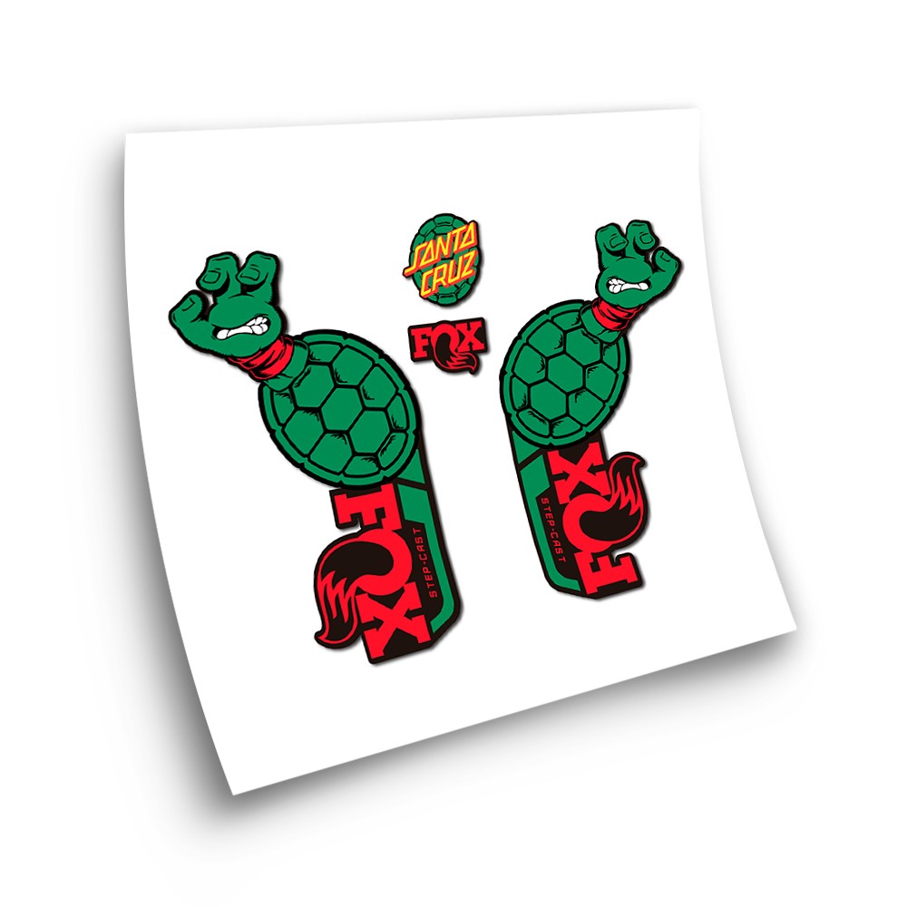 Fox Santa Cruz Ninja Turtles Fork Bike Sticker - Star Sam