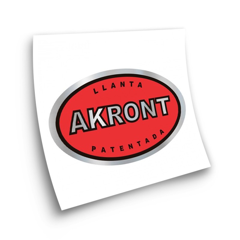 Akront Chrome Rims Patentada Motorbike Stickers Red - Star Sam