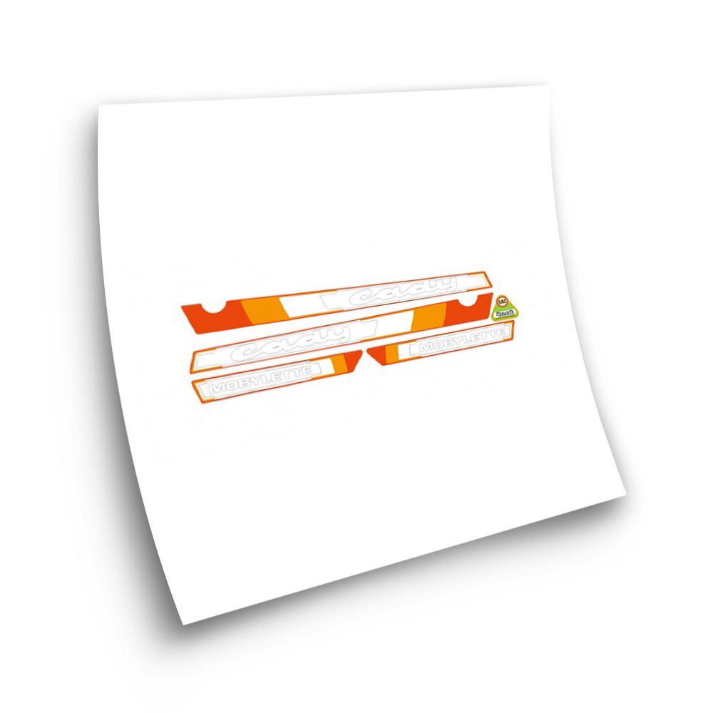 Mobylette CADY Motorbike Stickers  Red  And Orange - Star Sam