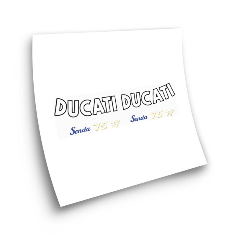 Adesivi per moto Ducati Senda 75 TT Curvo Stickers - Star Sam