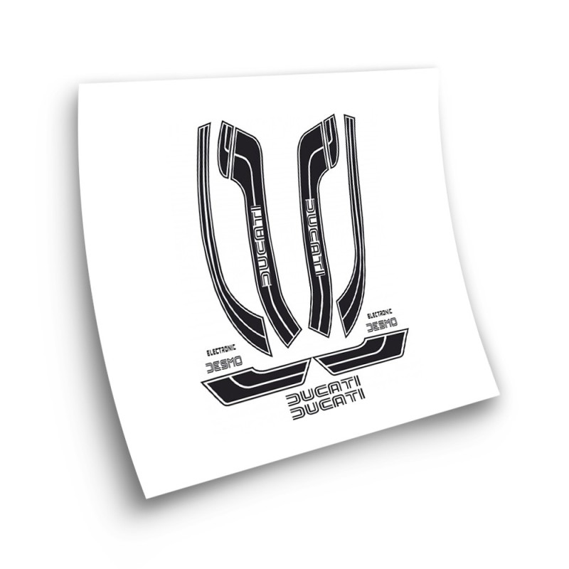 Ducati Desmo Motorbike Sticker Black And White - Star Sam