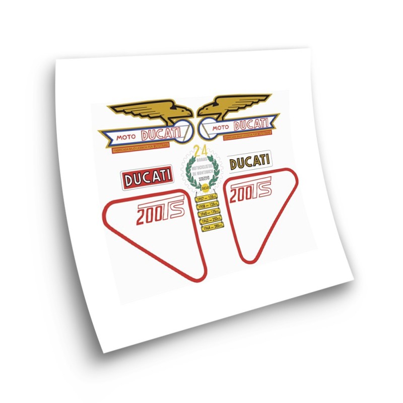 Autocollant Motos Ducati 200 TS Set de Stickers - Star Sam