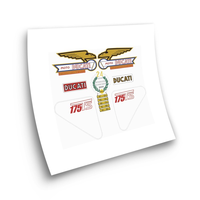 Adesivi per moto Ducati 175 TS Set di Stickers - Star Sam