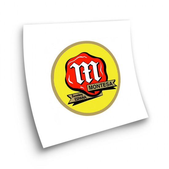 Montesa Logo 55mm Motorbike Stickers Red And White - Star Sam