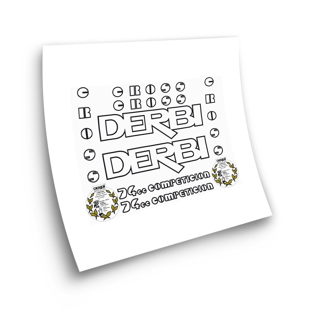 Moto Stickers Derbi Kruis 74 Stickerset - Ster Sam
