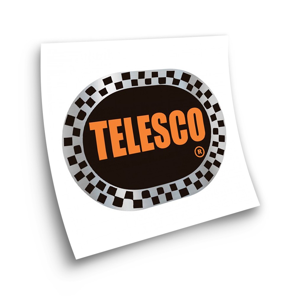 Motorfiets Stickers Telesco Zwart Chroom Sticker - Ster Sam