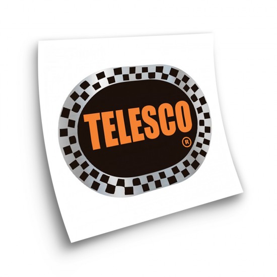 Autocollant Pour Motos Telesco Sticker Noir cromo - Star Sam