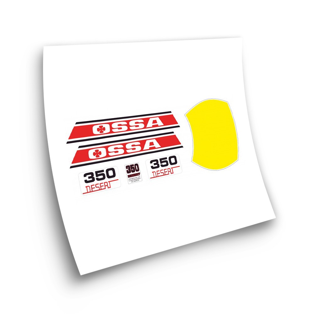 Klassieke Motorfiets Stickers Ossa DESERT 350 Jaar 1980 - Star Sam