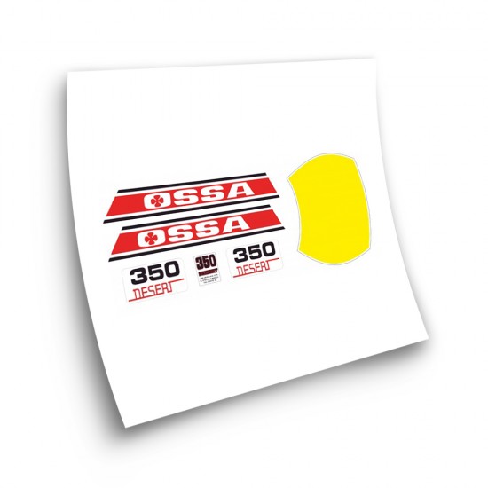 Klassieke Motorfiets Stickers Ossa DESERT 350 Jaar 1980 - Star Sam