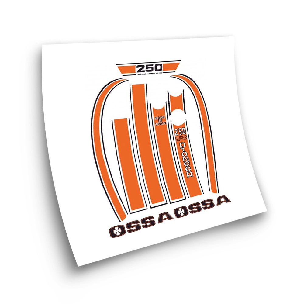 Ossa 250 Super Pioneer Kit Motorrad Aufkleber Orange - Star Sam