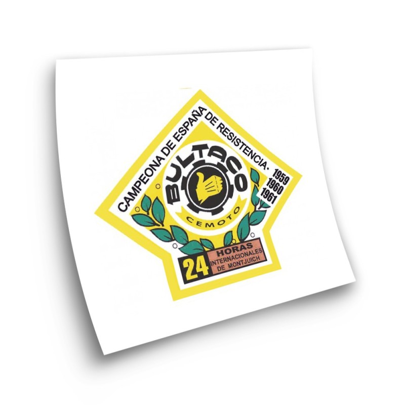 Bultaco Laurel 24Hr Championships Motorbike Stickers - Star Sam