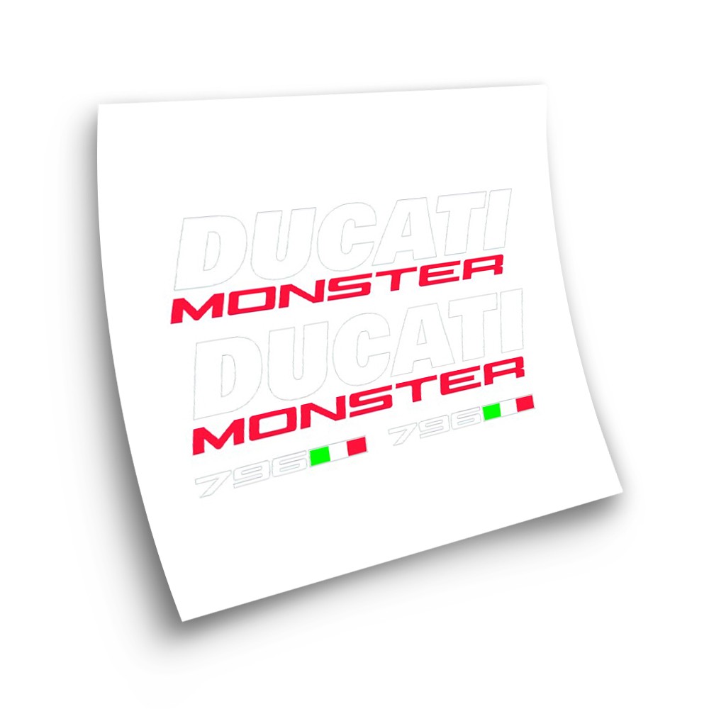 Adesivi per moto classiche Ducati Monster 796 Rosso - Star Sam