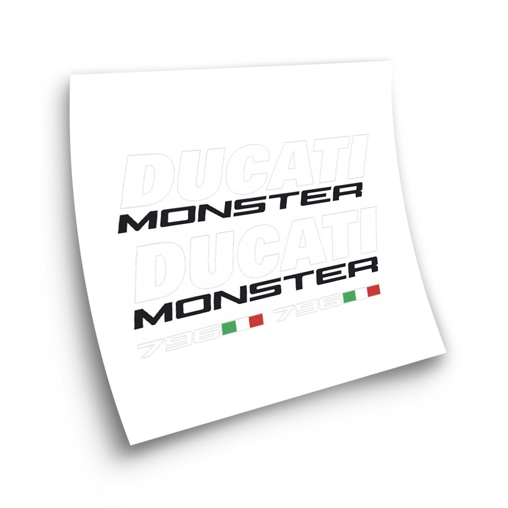 Adesivi per moto classiche Ducati Monster 796 Nero - Star Sam