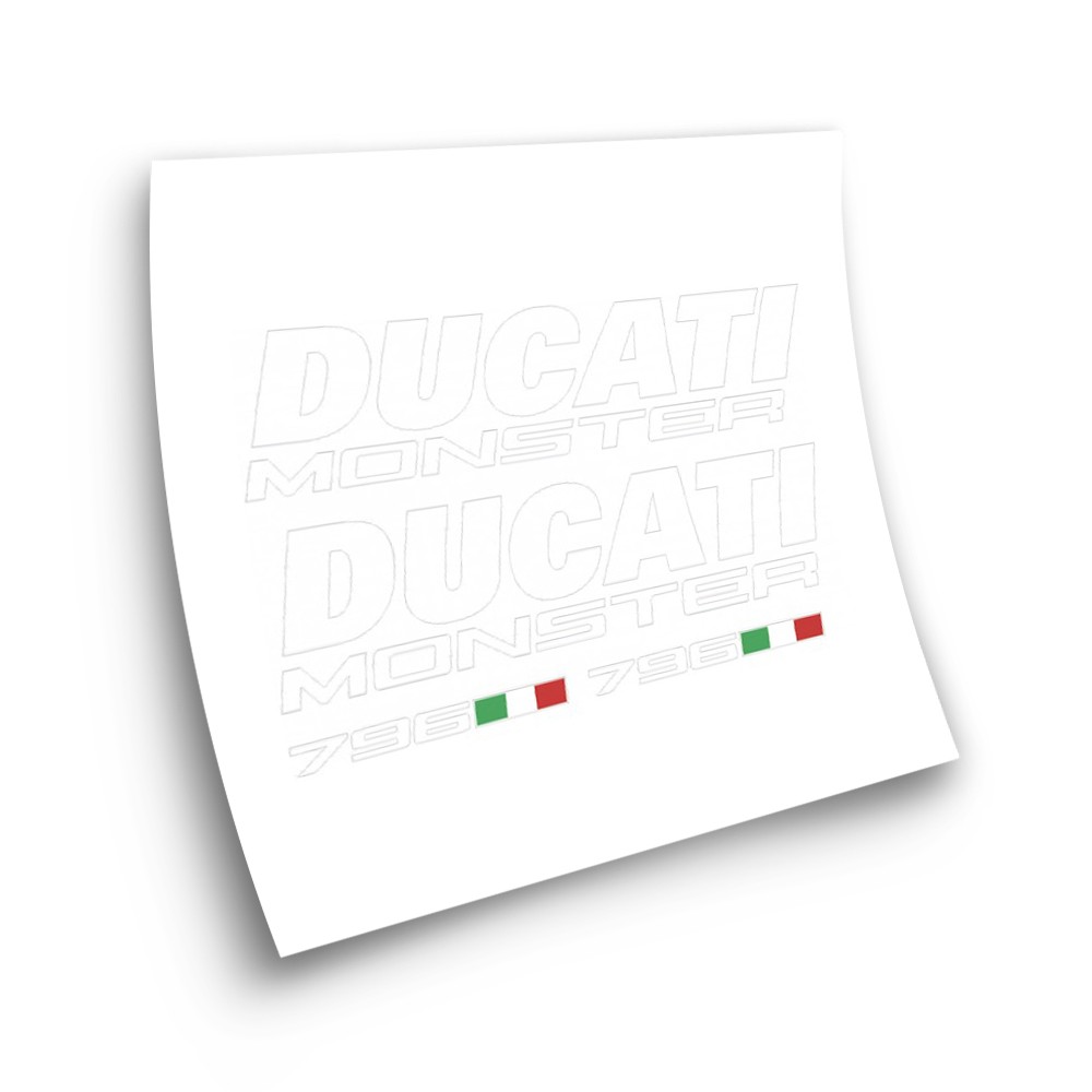 Αυτοκόλλητα κλασικής μοτοσικλέτας Ducati Monster 796 Λευκό - Star Sam