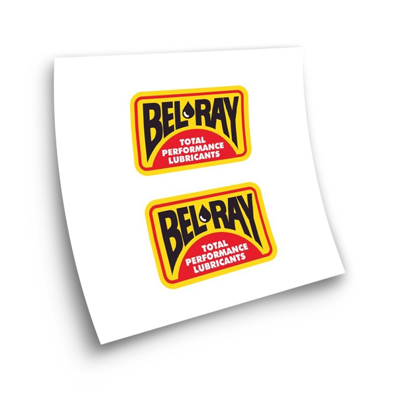 Bel Ray Red And Yellow Adhesive Motorbike Stickers  - Star Sam