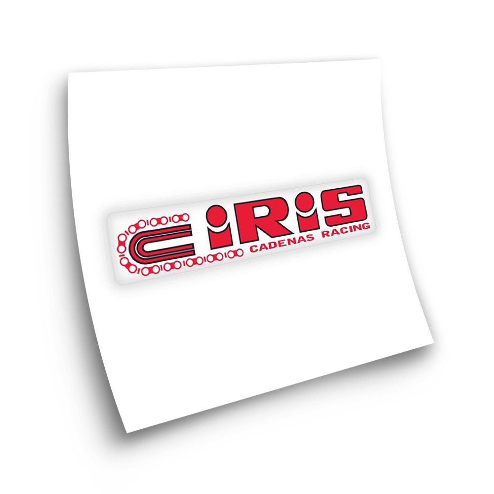 Iris Adhesive Chains Racing Red-White Motorbike Stickers - Star Sam
