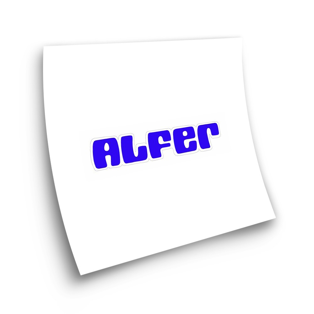 Alfer Blue Logo Sticker Motorbike Stickers  - Star Sam