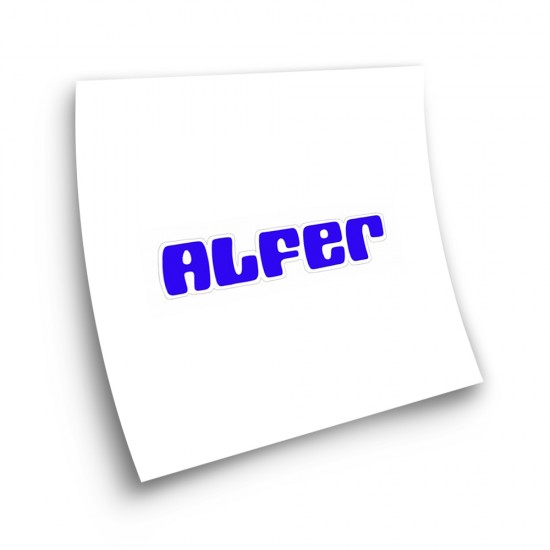 Alfer Motorfiets Stickers Blauw Logo Sticker - Ster Sam