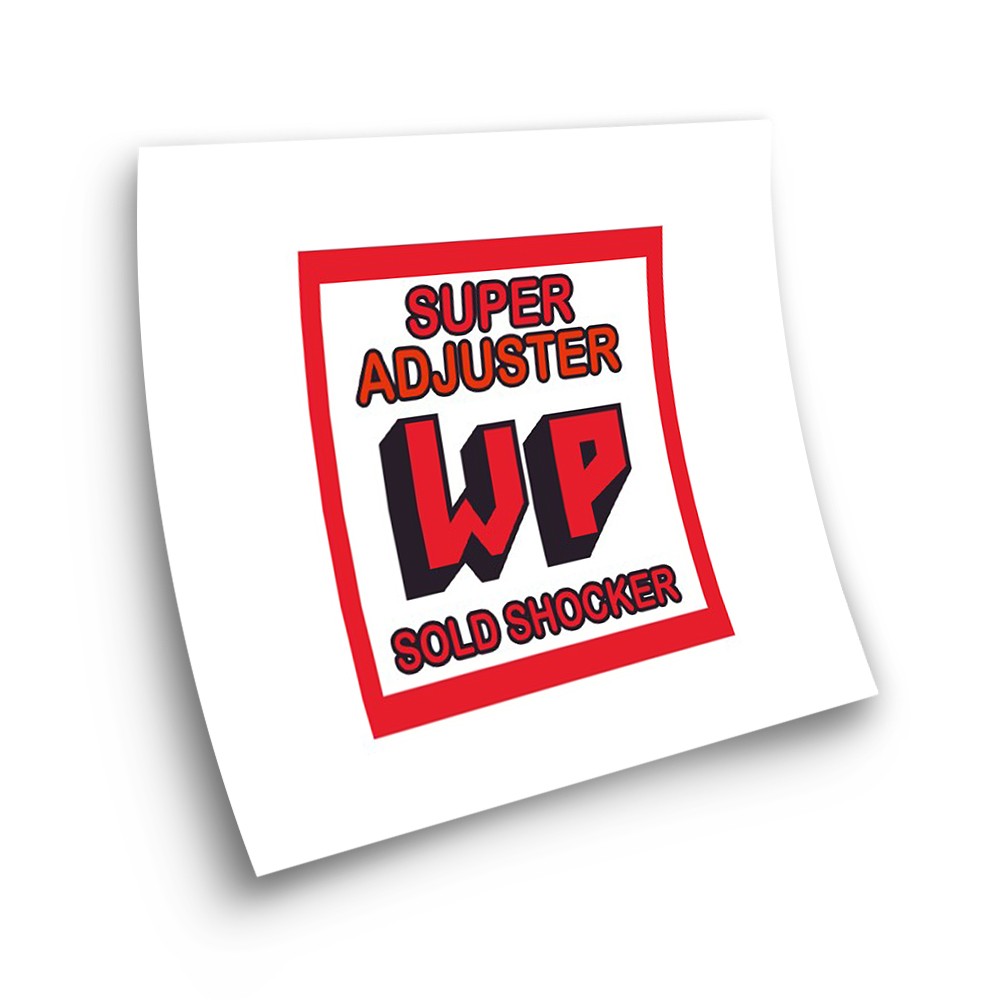 WP Shock Absorber Super Adjuster Motorbike Stickers - Star Sam