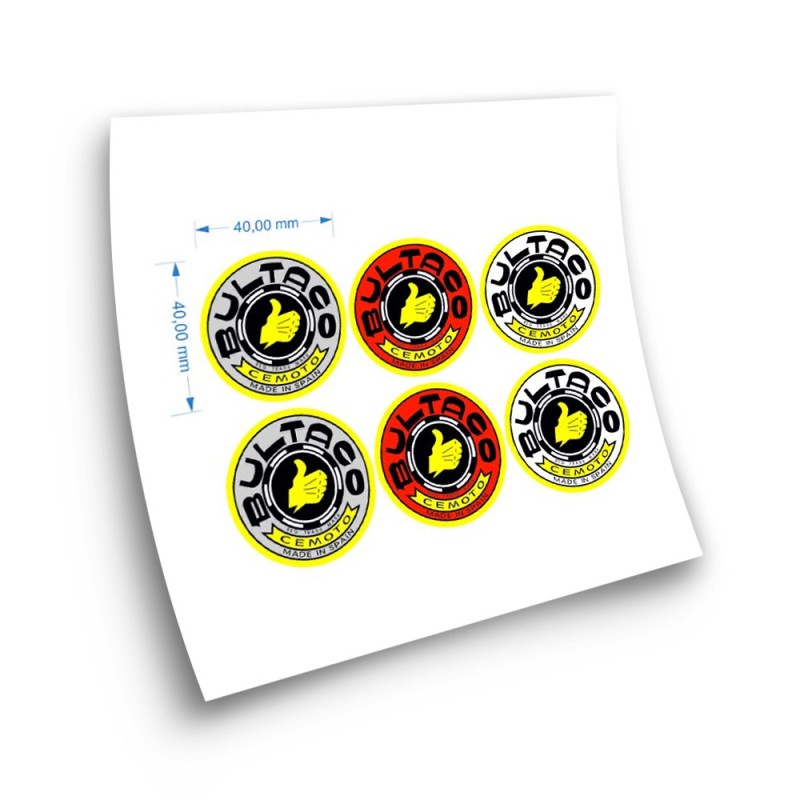 Pegatinas Moto Bultaco Logo 40mm Juego de Adhesivos - Star Sam