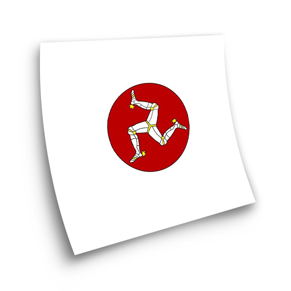 Adesivi Per Moto Sticker circolare Isola di Man - Star Sam