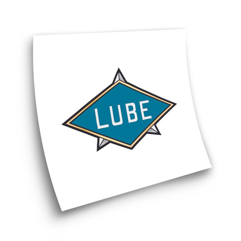 Lube Blauer Diamant-Klebstoff Motorrad Aufkleber  - Star Sam