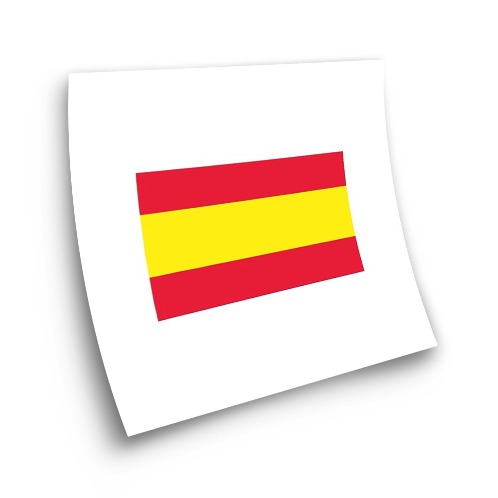 Spanish Flag Adhesive 4cm Motorbike Stickers  - Star Sam