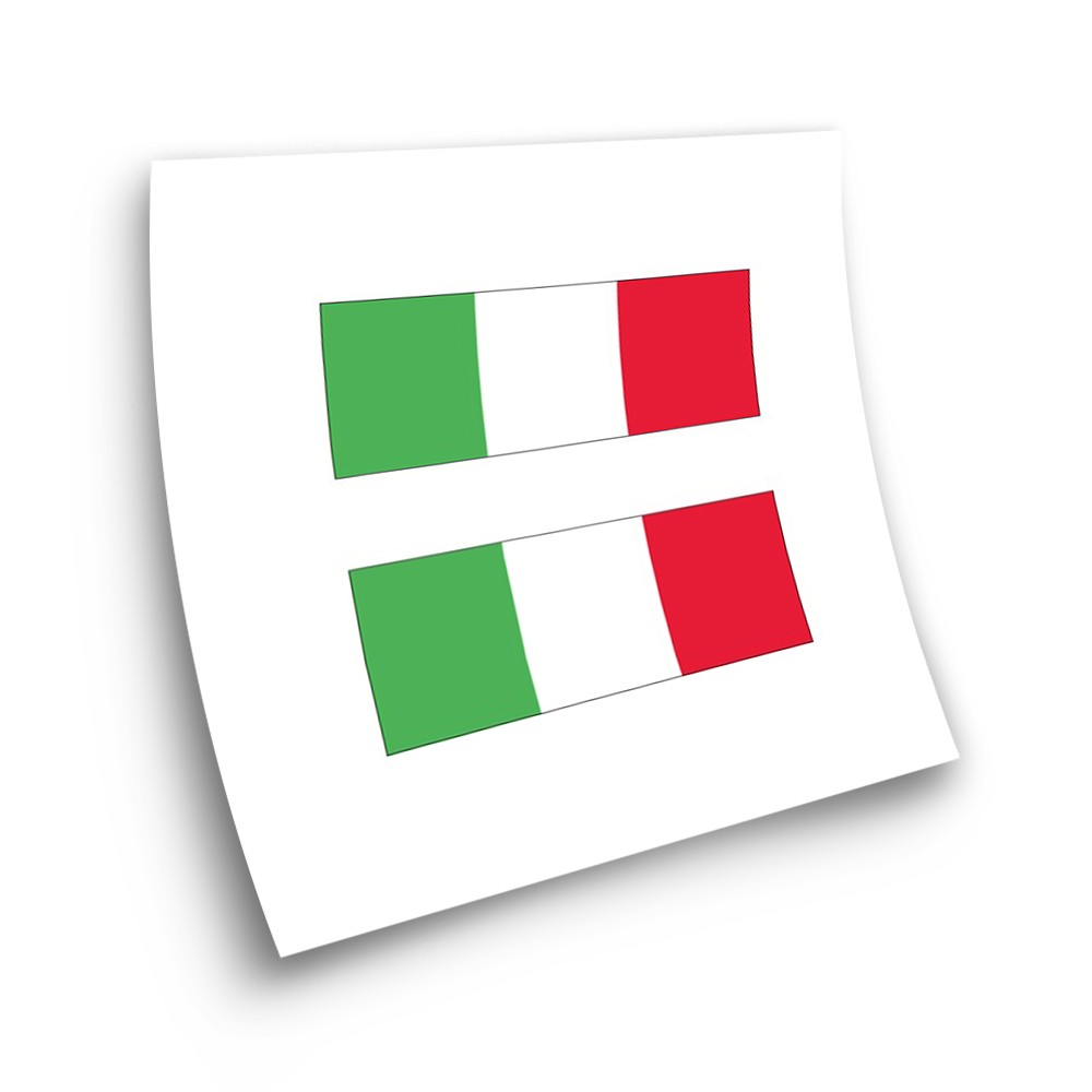 Italy Flag Sticker Green-White-Red Motorbike Stickers - Star Sam