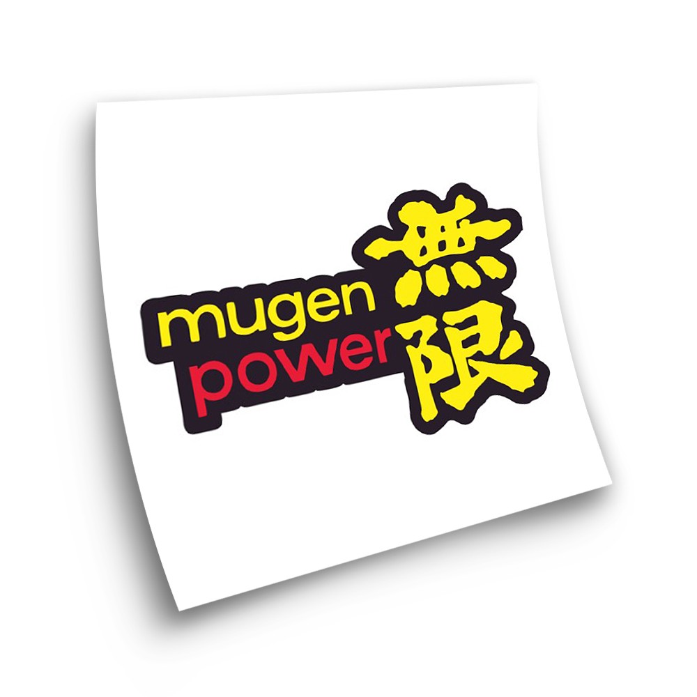 MUGEN POWER Yellow-Red Adhesive Motorbike Stickers  - Star Sam