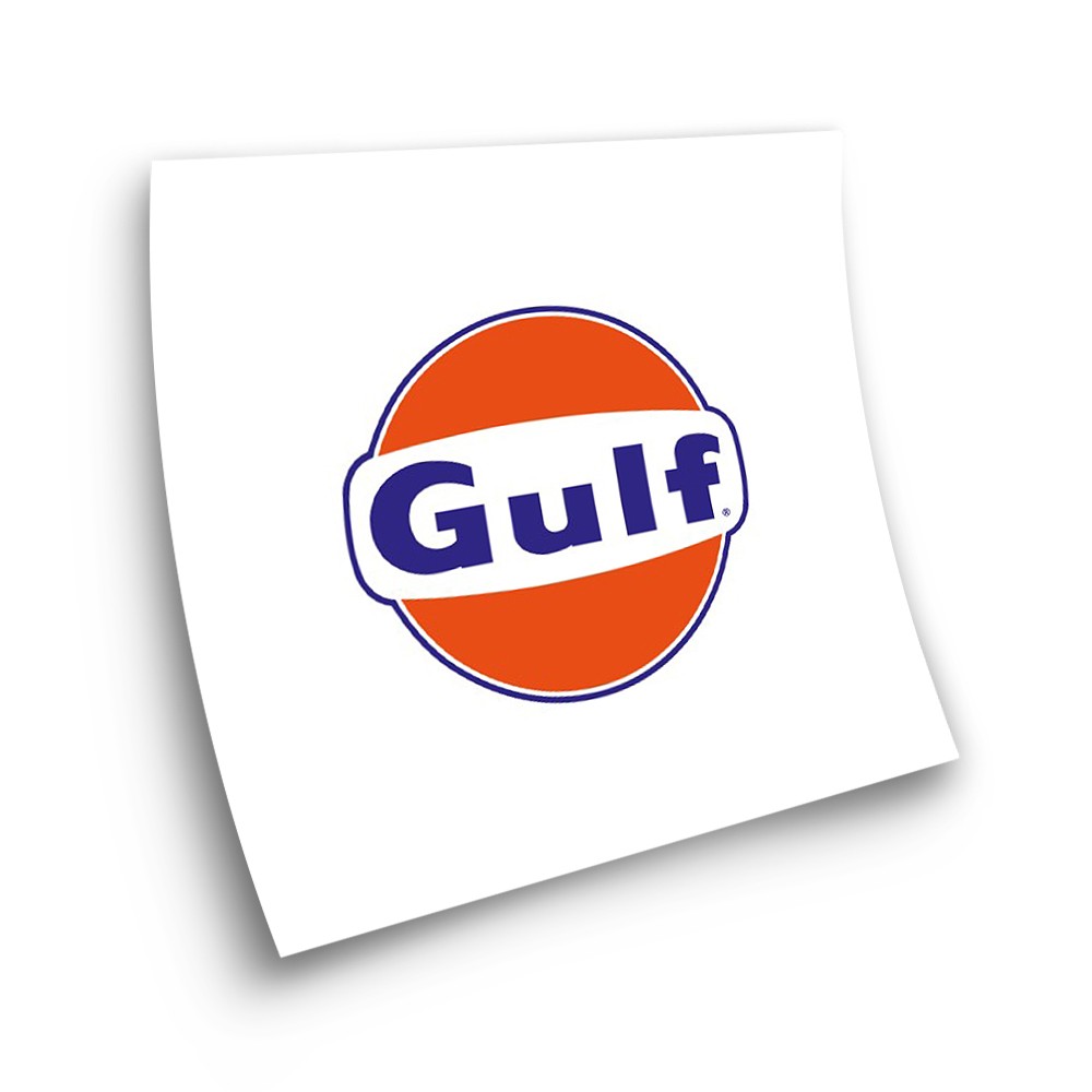 Gulf Orange And Blue Adhesive Motorbike Stickers  - Star Sam