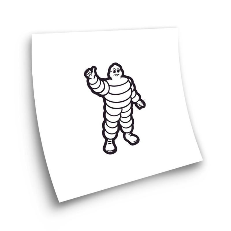 Michelin Sticky Doll White-Black Motorbike Stickers - Star Sam