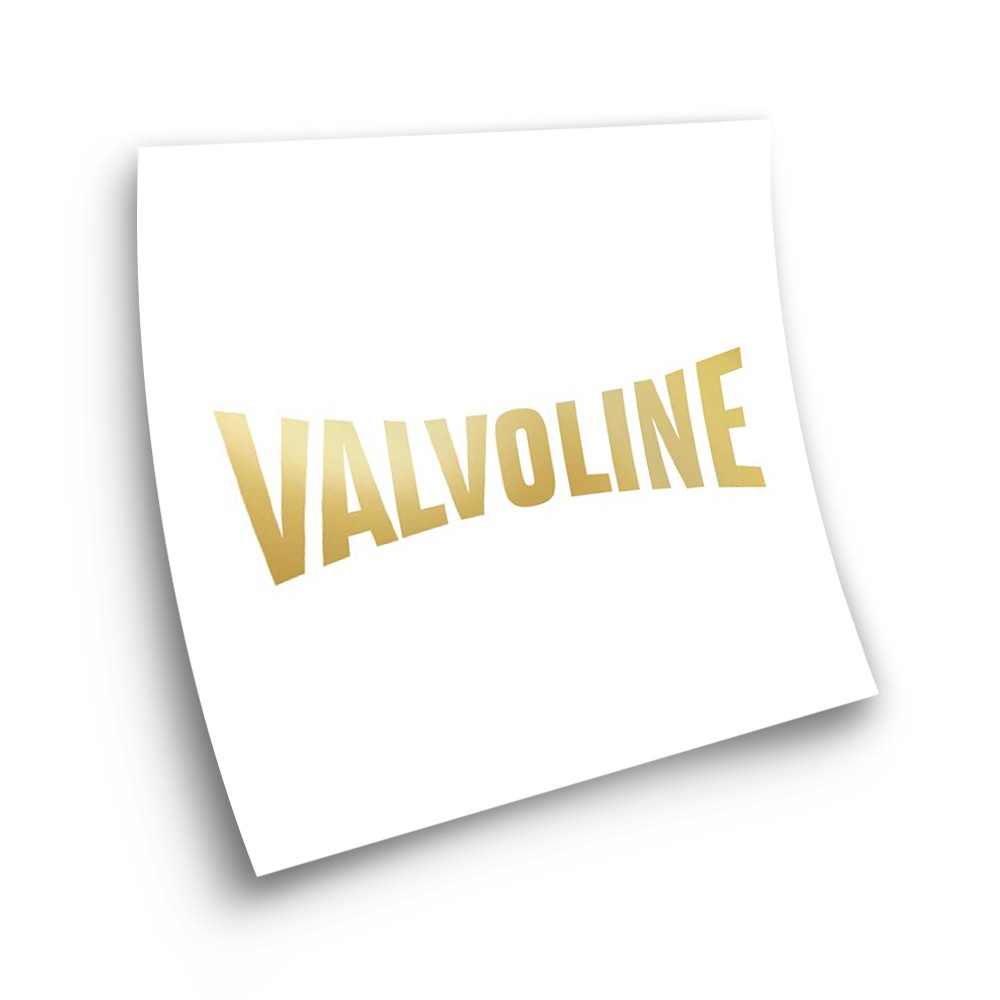 Złota naklejka motocyklowa Valvoline - Star Sam