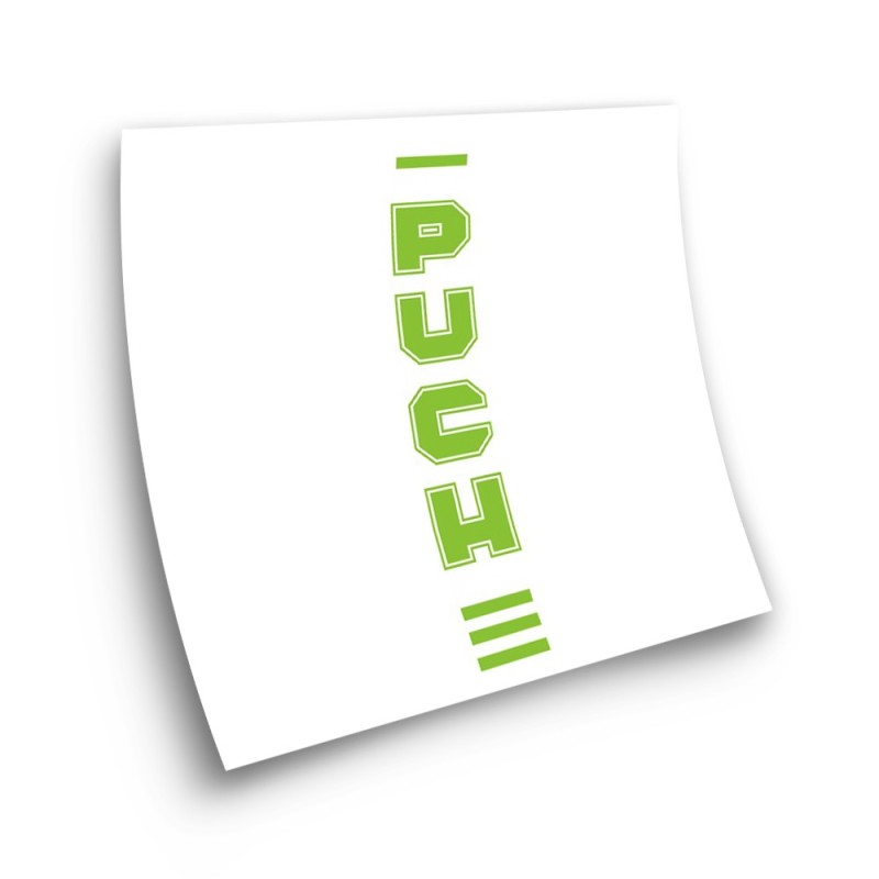 Puch Motorbike Stickers Adhesive Fork Green Colour - Star Sam