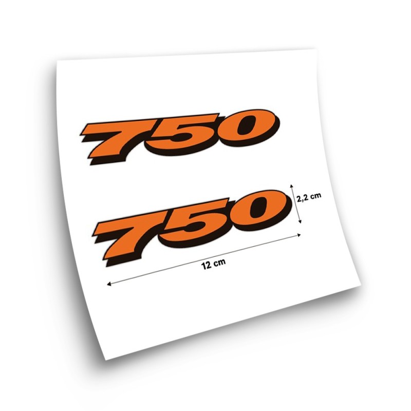 Suzuki GSXR - 750 Motorbike Stickers Orange-Black - Star Sam