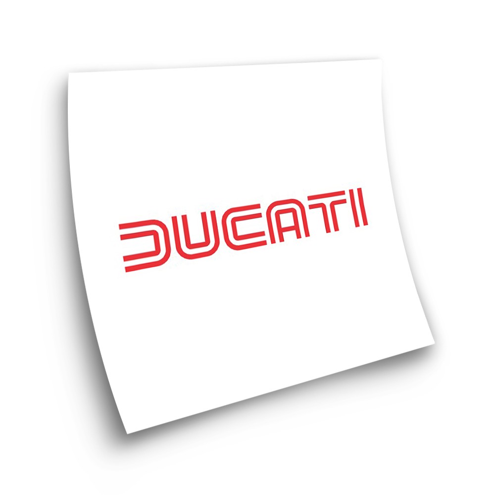 Ducati  Logo Motorrad Aufkleber  Rot Und Weib - Star Sam