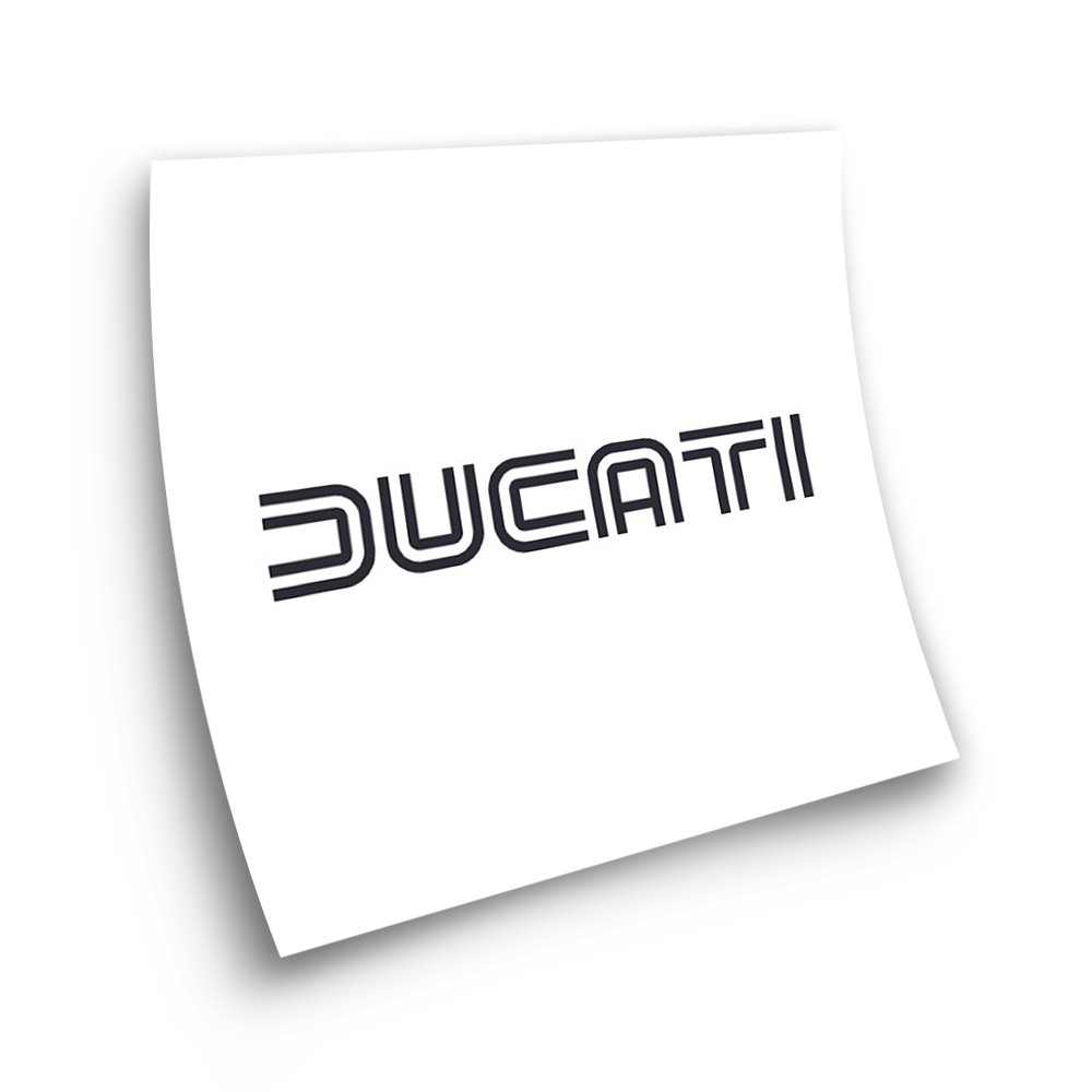Ducati Logo Motorbike Sticker Black And White - Star Sam