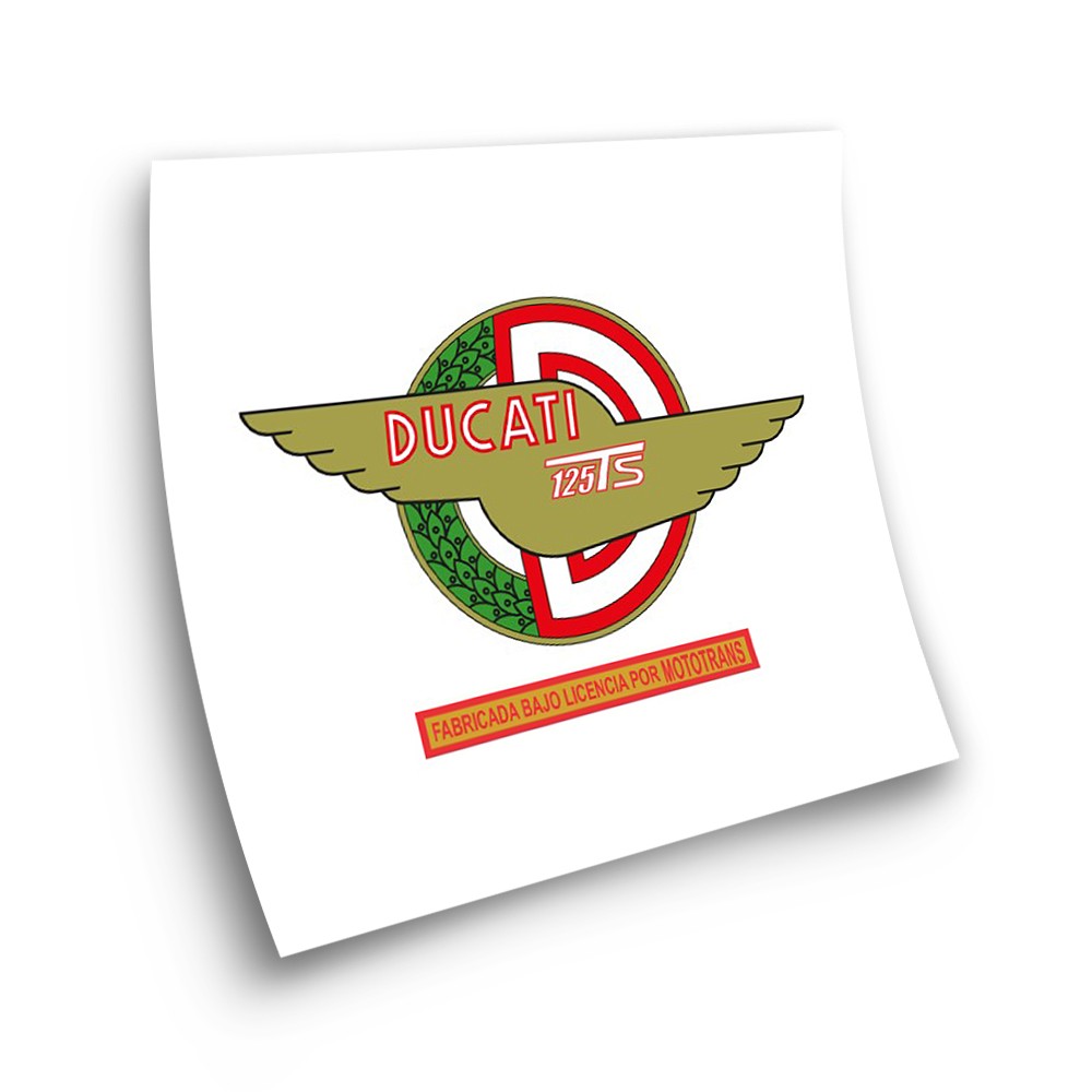 Adesivi per moto classiche Ducati 125 ts Sticker Logo - Star Sam